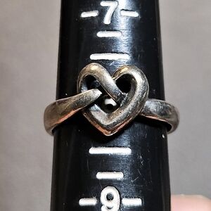 James Avery Retired Sterling Silver Heart Knot Ring